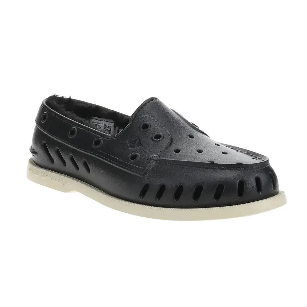 Sperry Mens Original Float Cozy Boat Shoes Size 8 EU 41 Black NWOB
